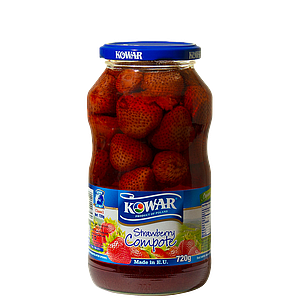Kowar Premium strawberry in syrup 0.72l