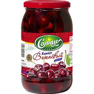 Солнце Cherry in syrup 0.9l