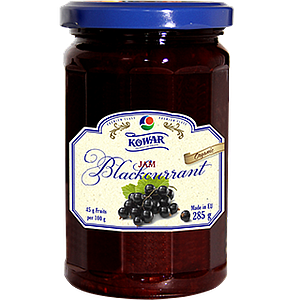 Kowar Blackcurrant jam 285g