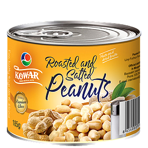 Kowar Salted Peanuts 185g (Лааз) 1/48