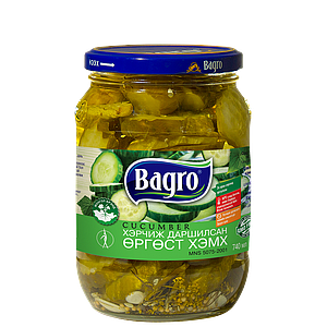 Bagro Cucumber /Cut/ 720g