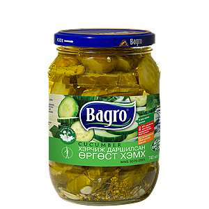 Bagro Хэрчсэн огурцы 720гр 1/12